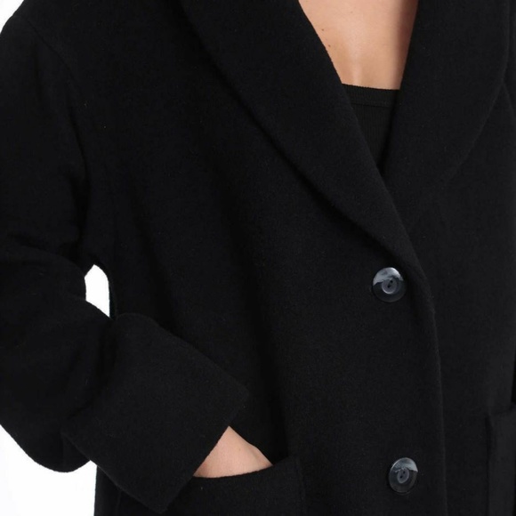 Derek Lam 10 Crosby Women's Wool Blend Black Coat - Picture 2 of 7